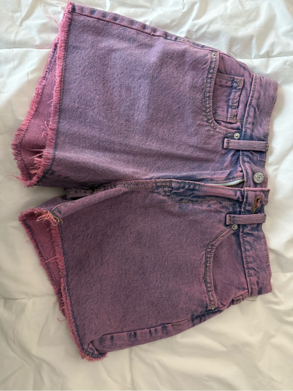 Old Navy Purple Tie-Dye Denim Shorts